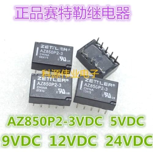 AZ850P2-3V -5V -12V -24V Relay 10PIN