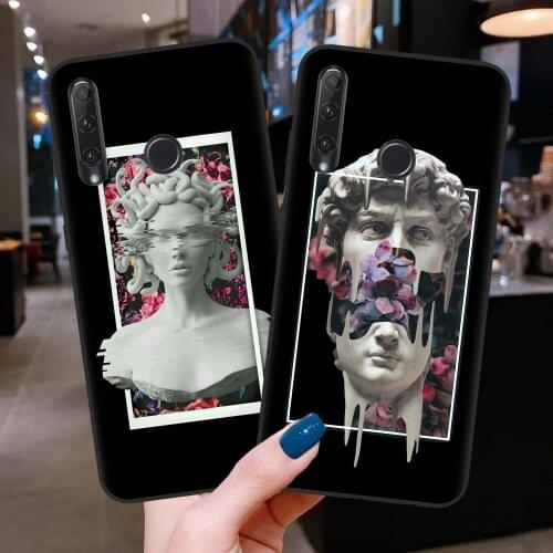 Luxury Statue Abstract Art David Medusa Case For Huawei Honor 10 20 Lite Pro 10i 20i 8X 8C 9X Pro P30 Lite Soft TPU Phone Cover