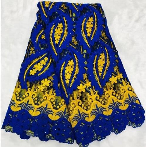 With stones Nigerian lace fabric 2021 high quality lace with gold embroidery african tulle lace 5yards per lot