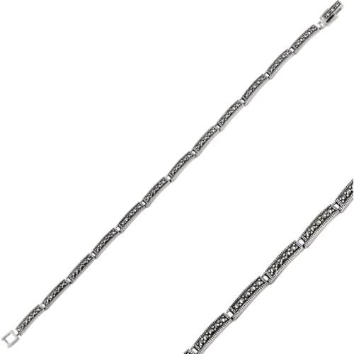 Silverlina Silver Marcasite Sterling Bracelet