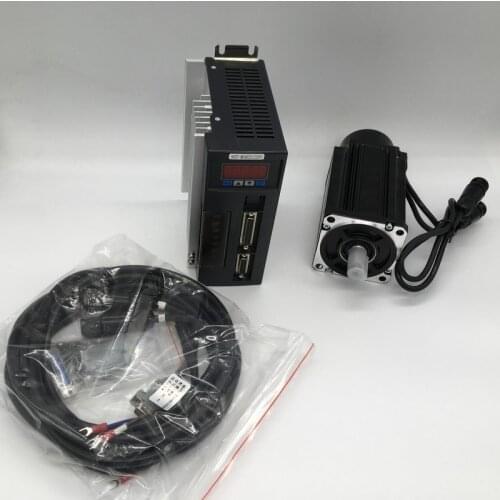 1KW NEMA34 4NM 1000W 220V 2500R/Min AC Servo Drive&Motor with holding brake constant torque MODbus RS485 RS232 W/ 2Year Warranty