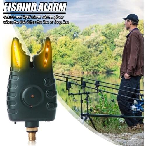 8 LED Fishing Bite Alarm High-quality Luminescence Indicator Adjustable Tone Volume Carp Fishing Tackle Accessories 90x40x40mm
