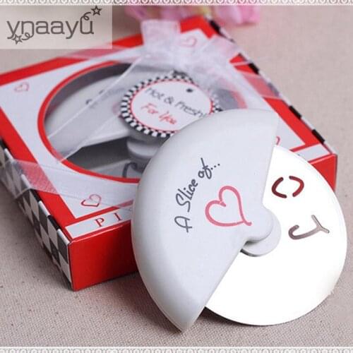Ynaayu 1pcs Stainless Steel Pizza Cutter 12*12*2.5CM Shape Wheels Cutter Wedding Gift Party Favors