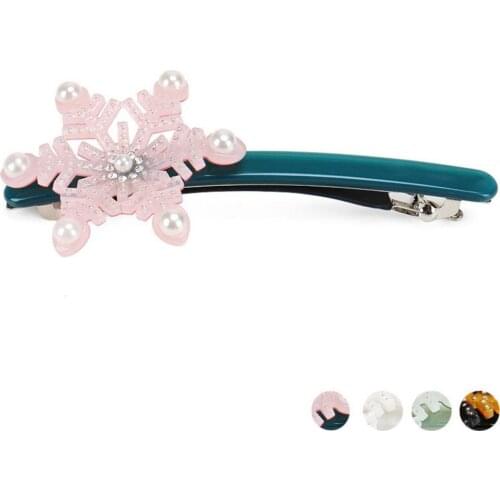 Polaris Hair Barrette Clip for Women Girls French Styles Hair Accessory - Pearl Hair Pin Ornament for Thin hair Braids Bridal