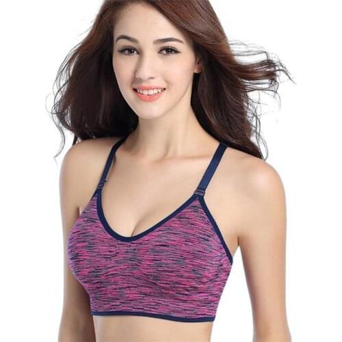 CKAHSBI Women Fitness Yoga Sports Bra For Running Gym Padded Wire Free Shake Proof Underwear Push Up Seamless Fitness Top Bras