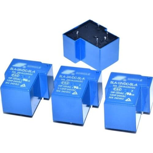 10PCS 5PIN 30A T90 Power relays SLA-05VDC-SL-A SLA-12VDC-SL-A SLA-24VDC-SL-A SLA-48VDC-SL-A 5V 12V 24V 48V
