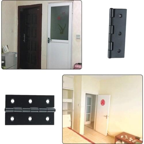 10Pcs Black Iron Gate Door Hinges Antique Classic Iron for Furniture Cabinet Drawer Dresser with Mounting Screws Hardware Tools