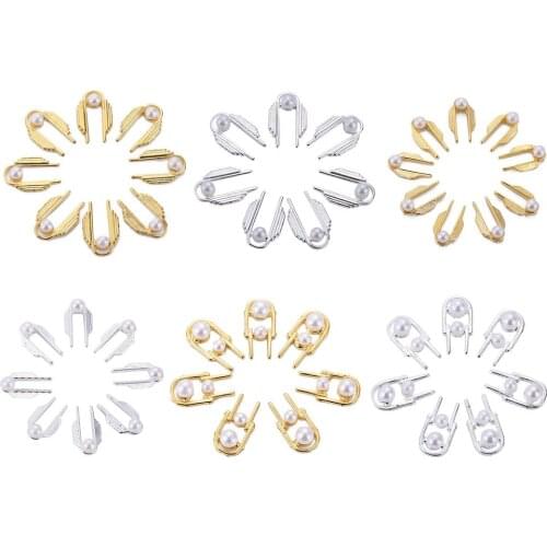 10pcs Elegant 3D U Shaped Pearl Nail Art Charms Manicure Nails Studs Decor