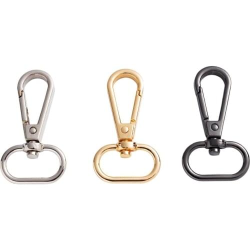 2pcs 20mm Swivel Lobster Leather Bag Handbag Purse Strap Belt Clasp Clip Trigger Buckle Key Ring Dog Chain Collar Snap Hook