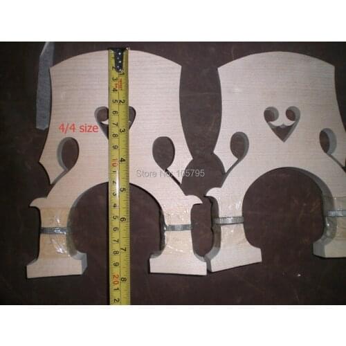 2 PCs Adjustable Double Bass Bridge 1 PC 3/4 and 1 PC 4/4