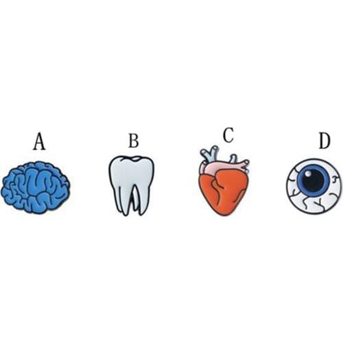 2020 New Europe, America, Japan and South Korea cute series teeth eyes small heart cerebellum brooch collar pin