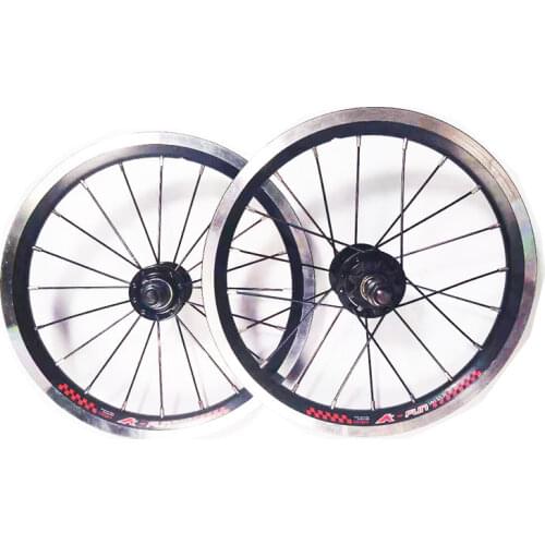 4 Bearing 14 Inch Alloy Alumilum Child Bike Wheelset 20H V Brake Kids bike Wheel 412 Folding Bike Wheels