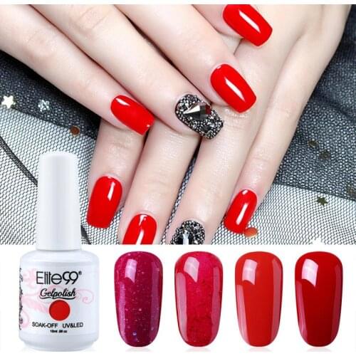 4PCS )Elite99 Colors Gel Nail Polish Nail Kits For Nails Semi Permanent Soak Off Gel Polish Varnish UV Nail Set Gel Lak Polish