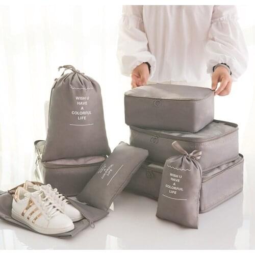 8pcs Maternity Diaper Bag Travel Bag Set Large Capacity Luggage Organizer Pouch Waterproof Packing Cube Organiser for Clothing