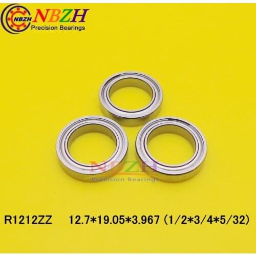 High quality ABEC-5 Z2V2 R1212ZZ 1/2"x 3/4"x 5/32" inch 12.7*19.05*3.967 mm mini shielded ball bearing