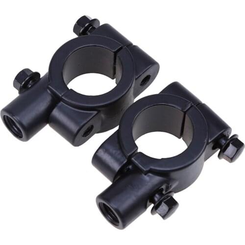 7/8"Aluminum Motorcycle Handle Bar Bike Handlebar Standard 9mm Thread Motorcycle Bicycle Mirrors Adapters Mounts Black/Chrome