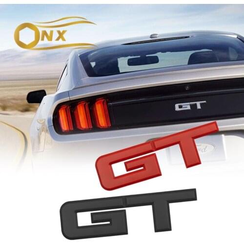 Car metal sticker GT LOGO tail box decoration Emblems For 15-19 Ford Mustang shelby ecoboost modified car stickers