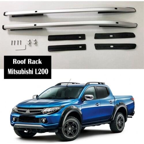 Aluminum Alloy Roof Rack For Mitsubishi L200 2007-2019 Rails Bar Luggage Carrier Bars top Cross bar Rack Rail Boxes