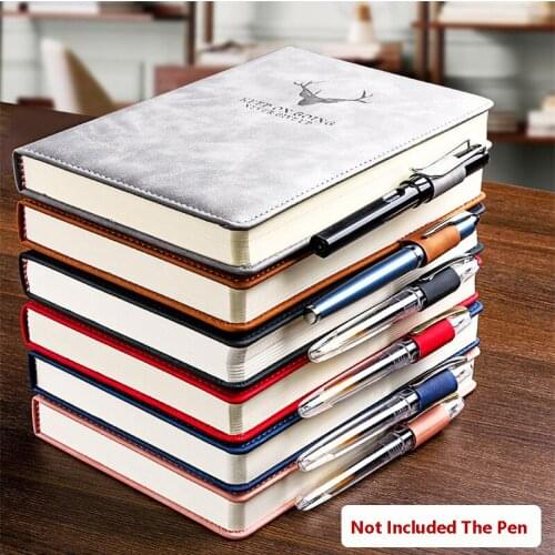 360Pages Extra-thick Wax-feeling Leather A5 Log Notebook Daily Office Work Notebook Notebook Diary School Notebooks
