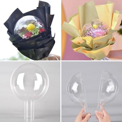 Big Christmas DIY Net Safflower Bouquet Transparent Ball Acrylic Bubble Ball Flower Creative Packaging Decoration
