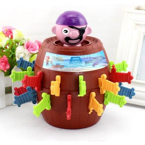 Kids Funny Gadget Pirate Barrel Game Toys for Children Lucky Stab Pop Up Toy
