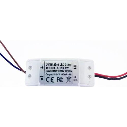 Dimmable LED Driver Ceiling Light Outside Drive 5-15X1W 5W 7W 9W 12W 15W Power Transformer 10PCS
