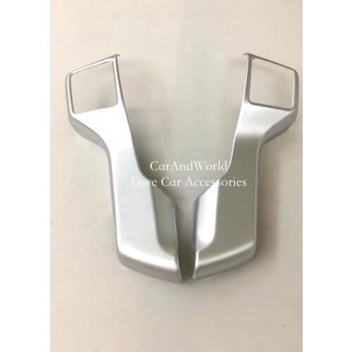 For Toyota Land Cruiser 150 Prado LC150 FJ150 2010-2018 Interior Steering Wheel Cover Panel Trims Chrome Car Styling Accessories