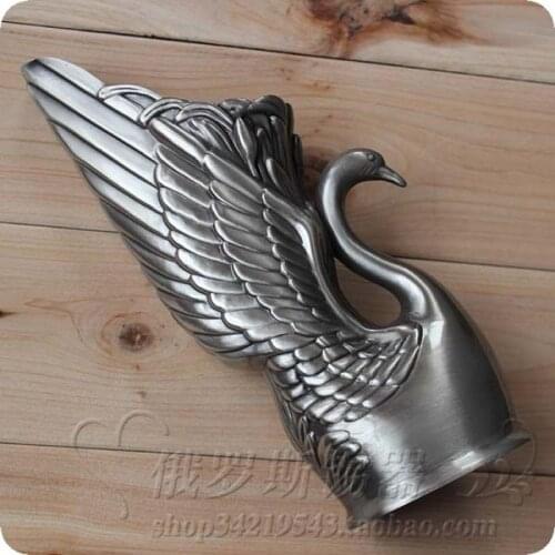 European style of the ancient Dian tin metal decoration decoration Home Furnishing Russia tin crafts pen / Swan vase