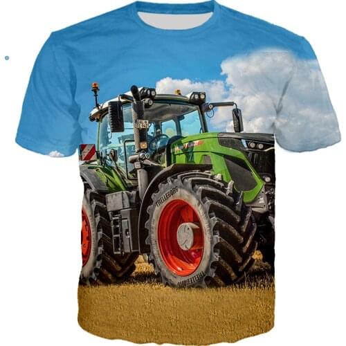 3D Print New Car Tractor T shirt for Men/Women Hip Hop Ropa Hombre Casual Streetwear Boy T-shirt funny Tops Male Clothes