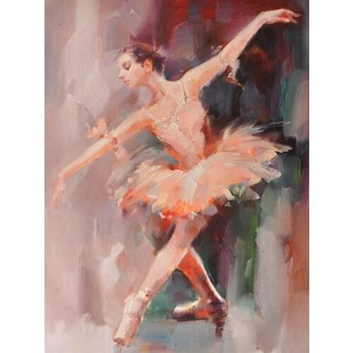 GATYZTORY 60x75cm Frame Ballet DIY Painting By Numbers Handpainted Figure Oil Painting Canvas Colouring Wall Decor