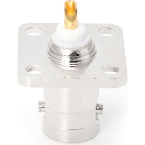 BNC Female Jack With 4 Holes Flange Panel Chassis Mount Coaxial Solder Connector