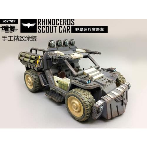 JOY TOY 1:27 Military Wild Rhinoceros Vehicle Model Block Toys Collection Action Figure for Holiday Gift