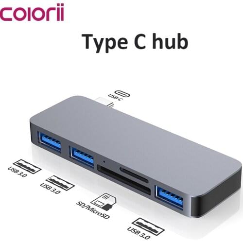 Colorii C5 Type c card reader USB C to 3 USB A card micro card for macbook 5in1 USB HUB