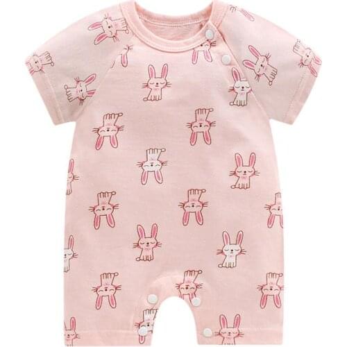 ZWY224 Baby Rompers Summer New Toddlers Short Sleeve Cotton Bottoming Climbing Clothes Newborn Boys Girls Jumpsuit&clothing