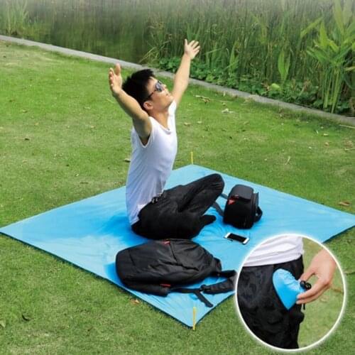 Pocket Picnic camping Mat Waterproof Beach Mat Blanket Ground Mat Mattress Outdoor Picnic Camping Tent Mat 1.4*1.5m with nails