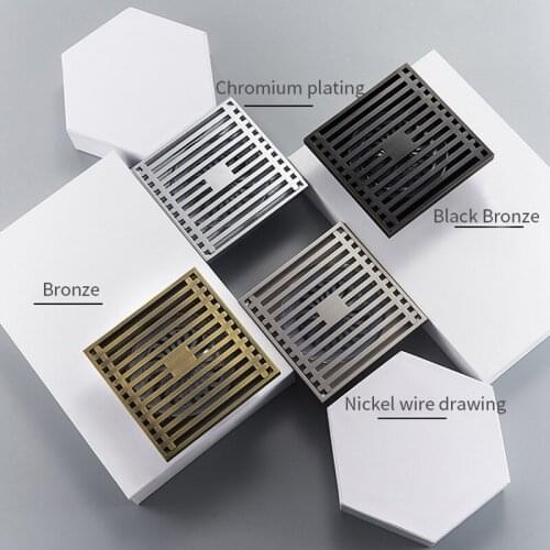 Quartet Copper Floor Drain Shower Room Toilet Floor Drain Anti-Reflow Cover Manufacturer Wholesale Bathroom Anti-Odor