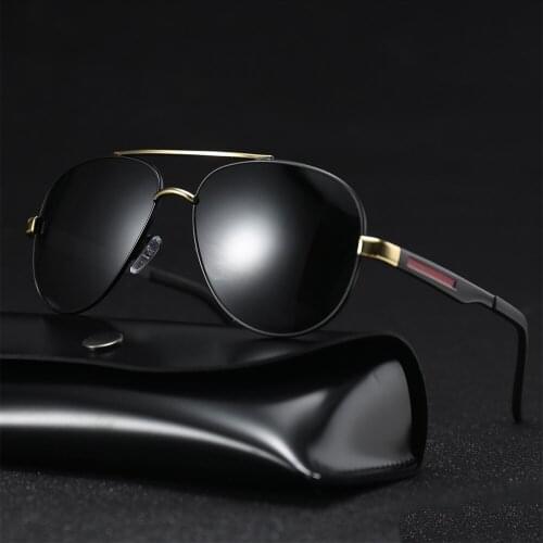 2021 New Trend Quality Alloy TAC1.1 Lens Mens Sunglasses Polarized Sun glasses Women Pilot Mirror Eyewear Oculos de sol Driving