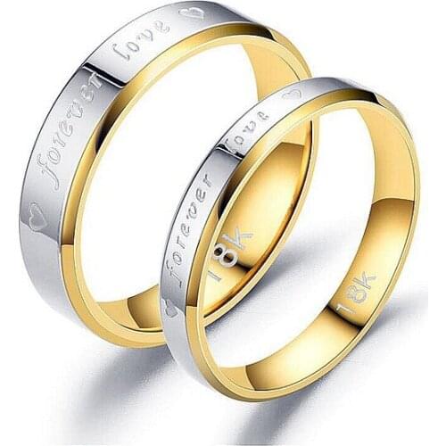 Japanese and Korean Fashion Accessories Forever Love Titanium Steel Couple Ring Stainless Steel Ring Womens Ring mens ring