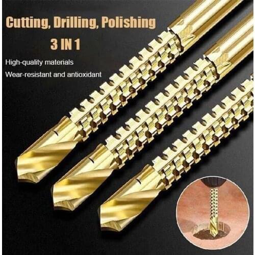 6pcs/set Cobalt Coated Twist Drill Bit Set HSS Gun Drill Bit For Wood/Metal Hole Cutter Power Tools