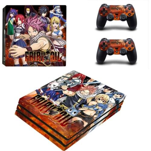 Fairy Tail PS4 Pro Stickers Play station 4 Skin Sticker Decal For PlayStation 4 PS4 Pro Console & Controller Skins Vinyl