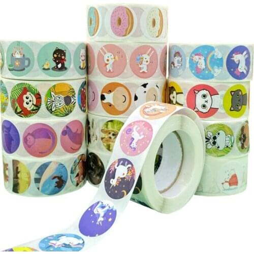 500pcs Animals Children cartoon fun stickers kindergarten teachers reward pupils paste handmade DIY decoration seal stickers