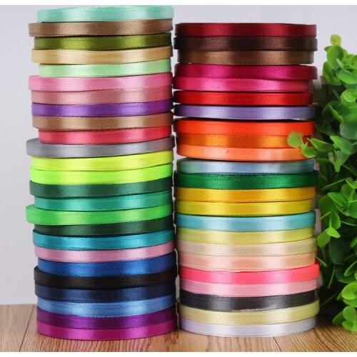 Single face Satin Ribbon 6mm 22 Meters Wedding Party Festive Event Decoration Crafts Gifts Wrapping Apparel Christmas ribbons