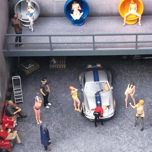 RaceMedal1:64scale figure1/64 portrait modern Beauty Silk stocking macro collect