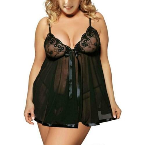 Sexy Lingerie Lace Sexy Pajamas Women Summer Temptation Transparent Mesh Sling Nightdress Sexy Underwear