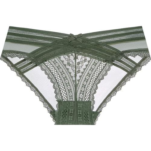 Sexy Lace Panties For Women Underwear Fashion Panty Lingerie Breathable Hollow Out Briefs Mid-Rise Panties Female Underwear