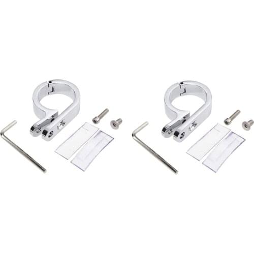 Universal Motorcycle Chrome Handlebar Mounts Clamp Clock 32mm 1 1/4Inch for Honda Yamaha Suzuki Kawasaki