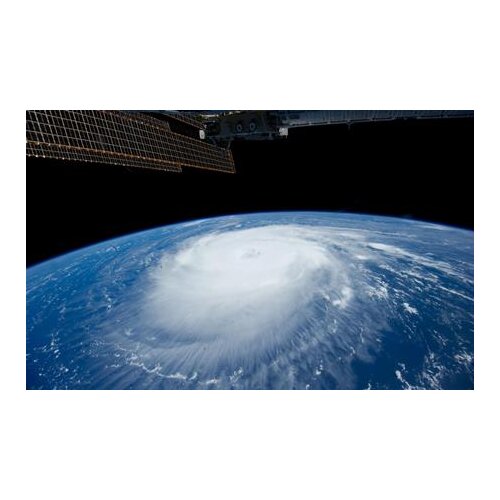 Hurricane Katia International Space Station hurricane storm Weather science fiction 4' Size Home Decoration Canvas Poster Print