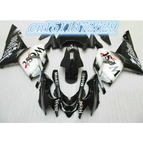 High quality Motorcycle fairing kits for KAWASAKI Ninja ZX 10R 2004 2005 sports racing body fairings kit 04 05 ZX10R black WEST