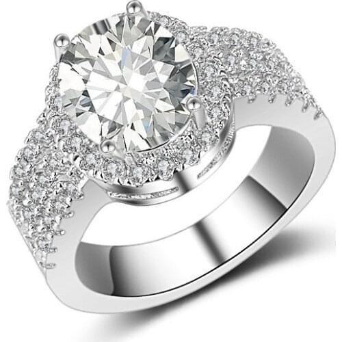 WYJZY Micro-inlaid AAA zircon ring for women full zircon ladies luxury jewelry engagement ring