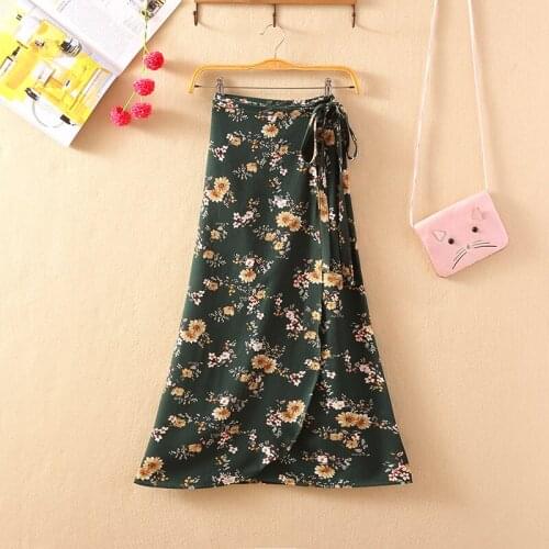 27 Style New 2020 Red Yellow Blue Green Orange White Black Color Fashion Street A Sarong Summer Women Midi Skirts